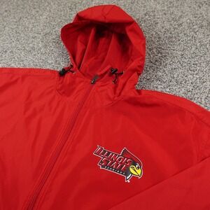 Illinois State Redbirds Jacket Mens M Red Champion Anorak WIndbreaker Coat NCAA